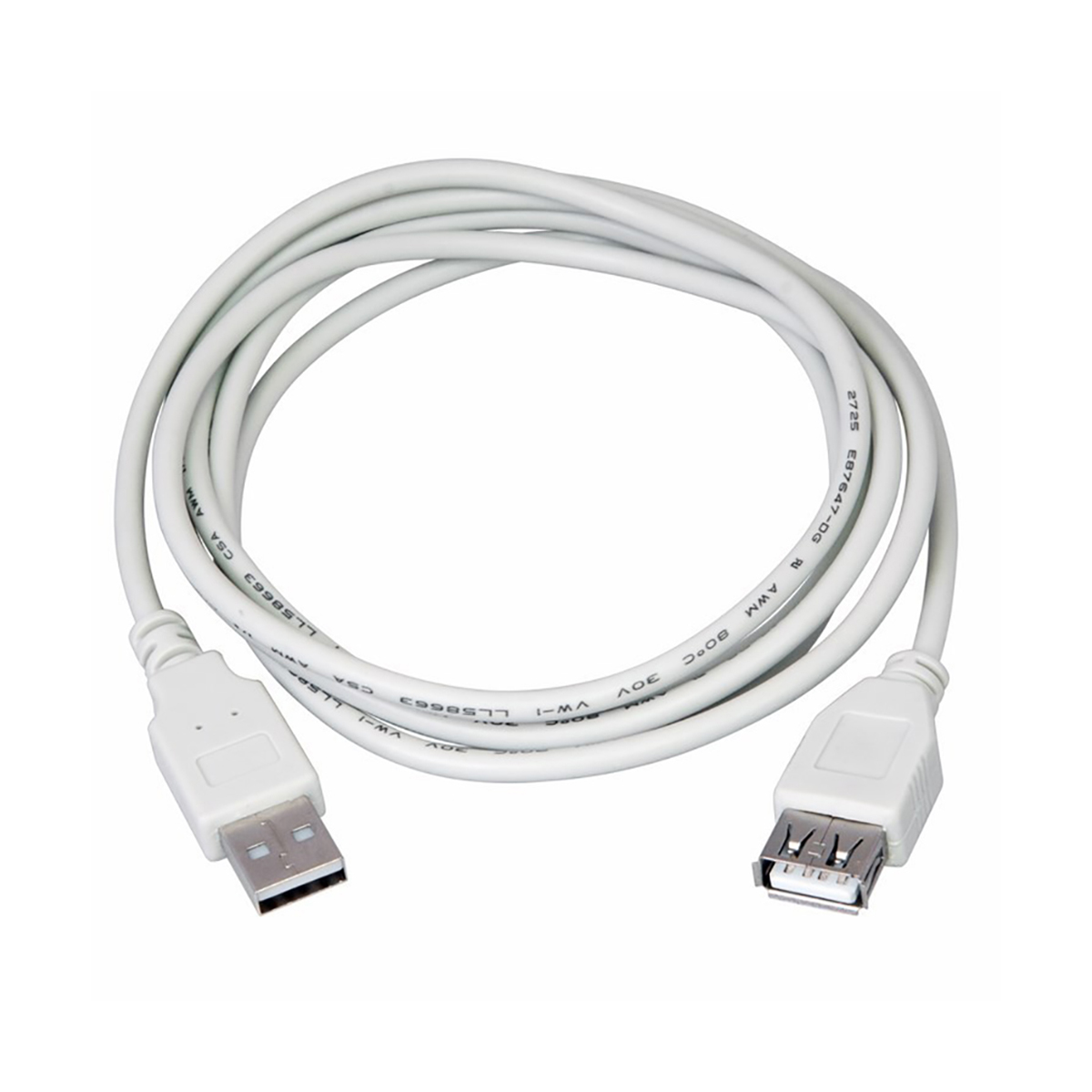 Кабель usb 5 м пвх (штекер-гнездо) серый (1/10/100) "rexant" 18-1117