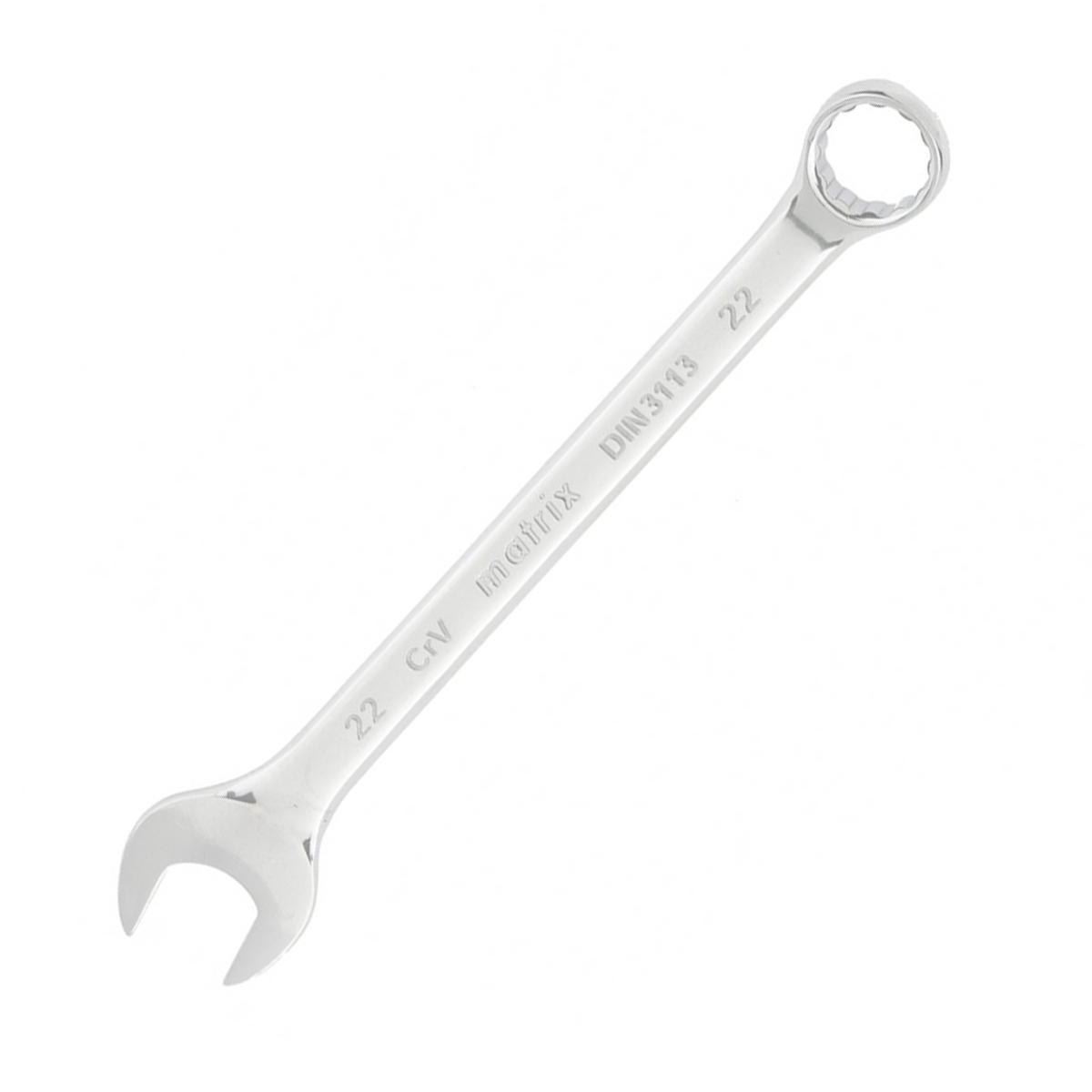 Ключ комбинированный 22 мм полиров. хром (1/80) "matrix"