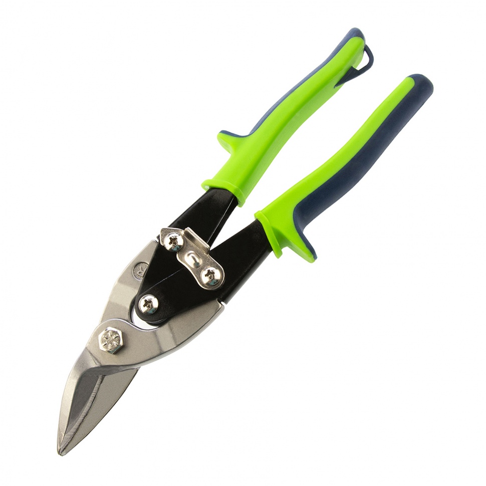 Ножницы по металлу, 250 мм, правый рез, сталь С55, двухкомпонентные рукоятки СИБРТЕХ (78337)