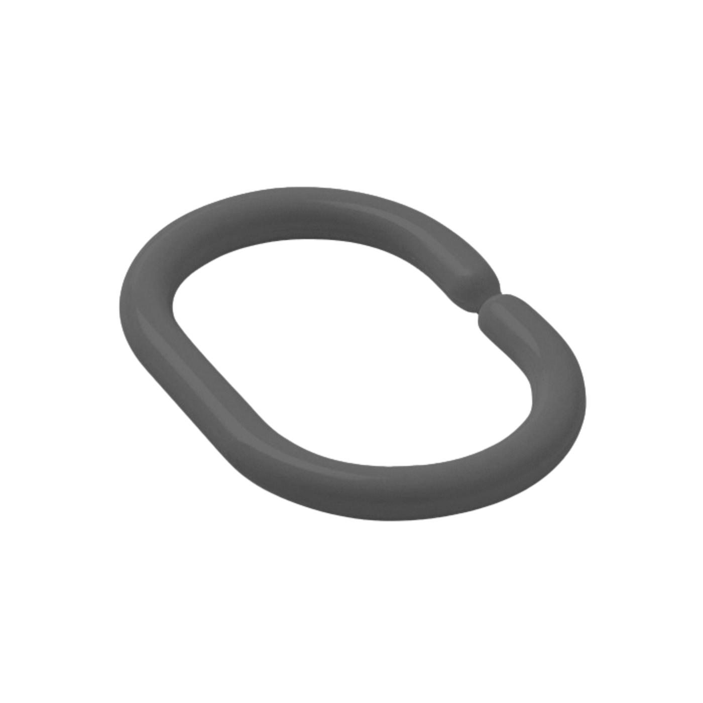 Кольца для штор в ванную набор 12 шт. (черные) (1/100) "iddis" rid013p