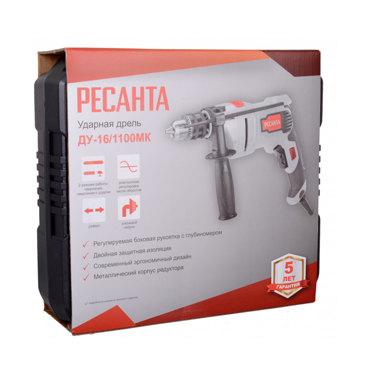 Дрель ударная ду-16/1100мк "ресанта"