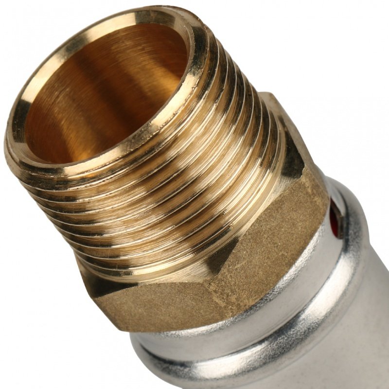 Муфта переходная под пресс 26 x 3/4" (НР) STOUT для МП труб