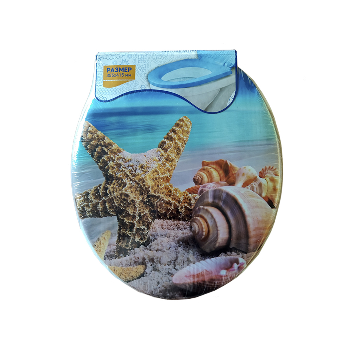 Сиденье для унитаза мягкое "ракушки" (1/17) "мультипласт"