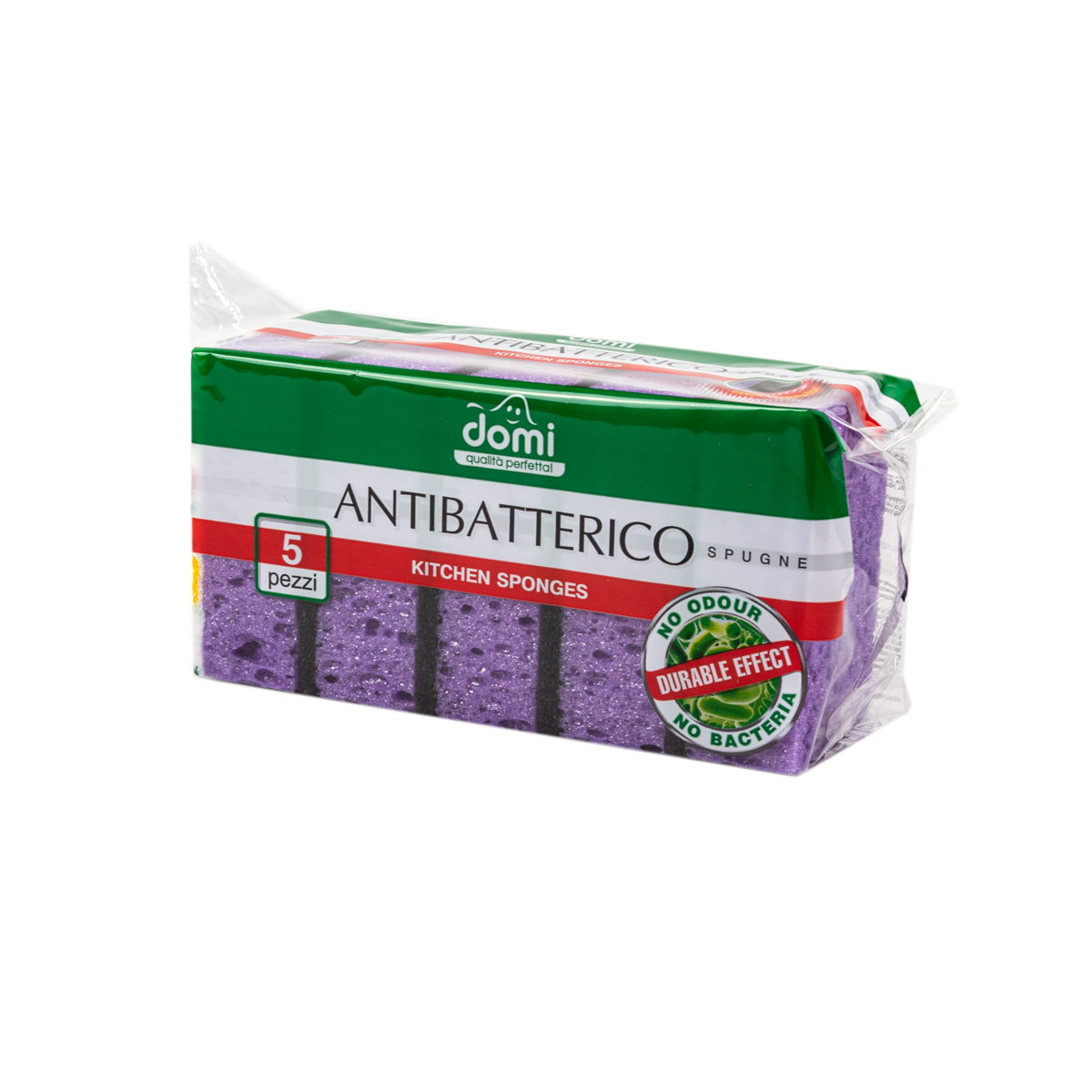 Губки для посуды антибактер. упак. 5 шт. (1/40) "domi" 0464 di
