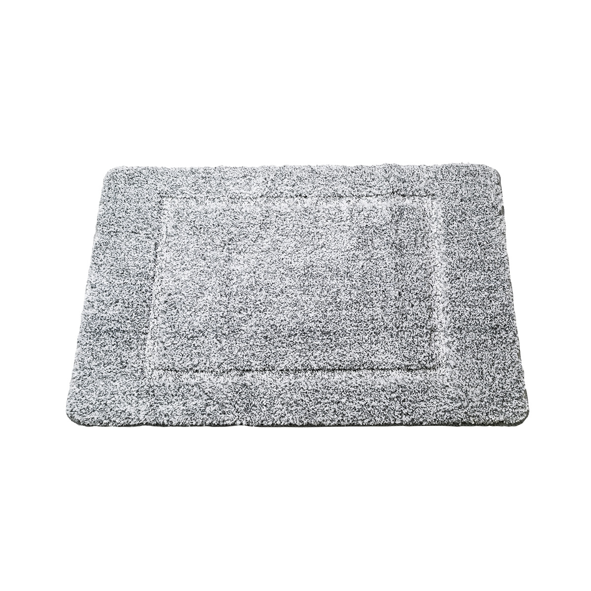 Коврик для ванной "etna" 60*90 см, полиэстер (серо-белый) (1/30) "swensa" swm-5005gry-b