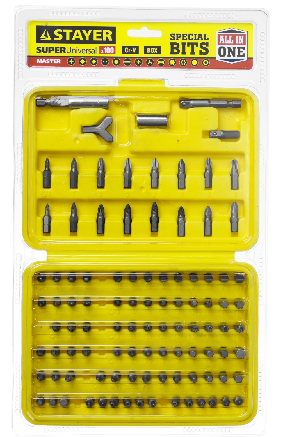 STAYER Super Universal, 100 шт, набор бит (2604-H100)