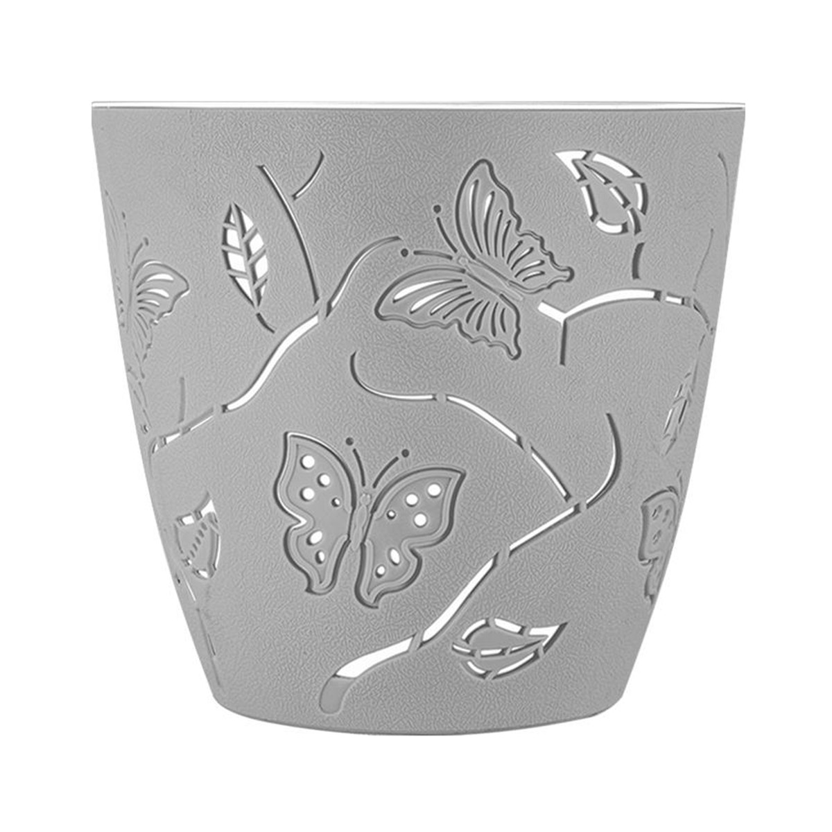 Горшок для цветов "batterflies" d 115 мм/0,7 л (серый шторм) (1/20) "plast team" pt401110025