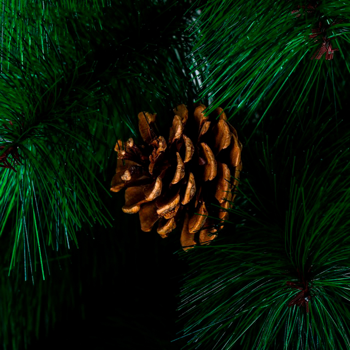 Кедр декор. с шишками 90 см, 57 веток (зеленый) "зимнее волшебство" 701405