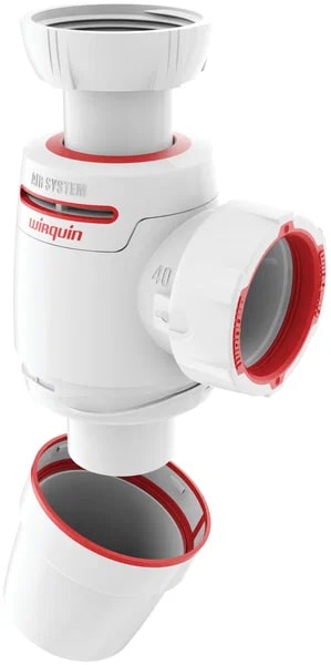 Сифон NEO AIR 1 1/4 х 40 мм без выпуска WIRQUIN