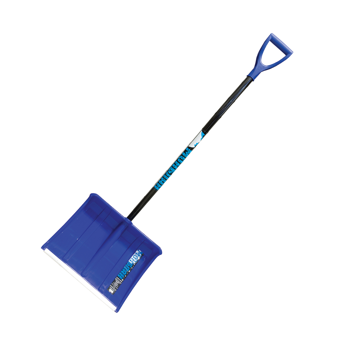 Лопата снег. пласт. "монблан" 500 х 375 мм (1/5) с алюм. черенком, v-образ. ручкой, с мет. пластиной