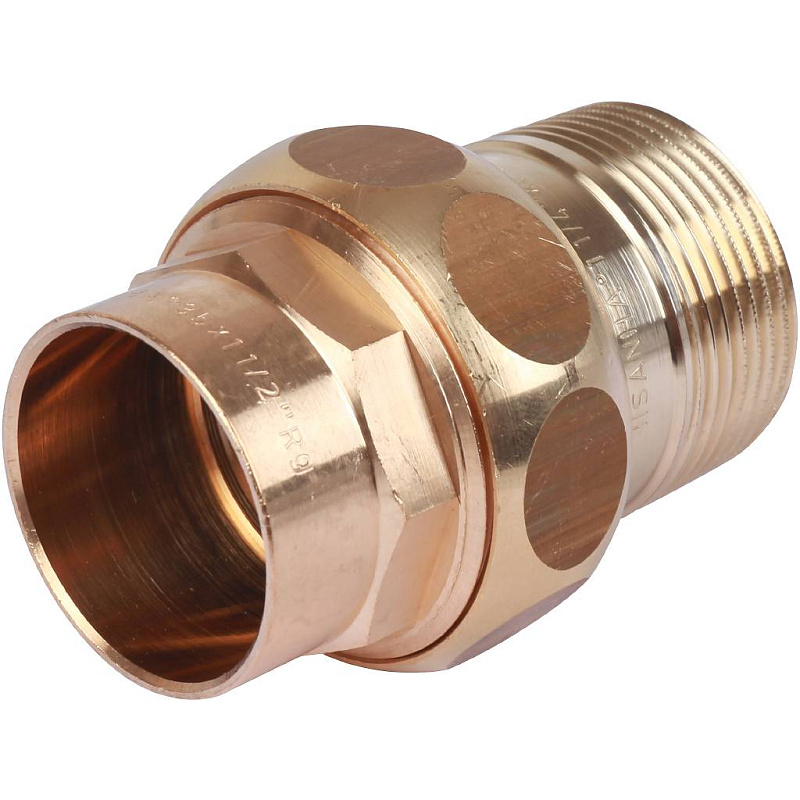 Американка (сгон) 35x1"1/4 НР самоуплотняющаяся под пайку бронзовая SANHA 1434135114