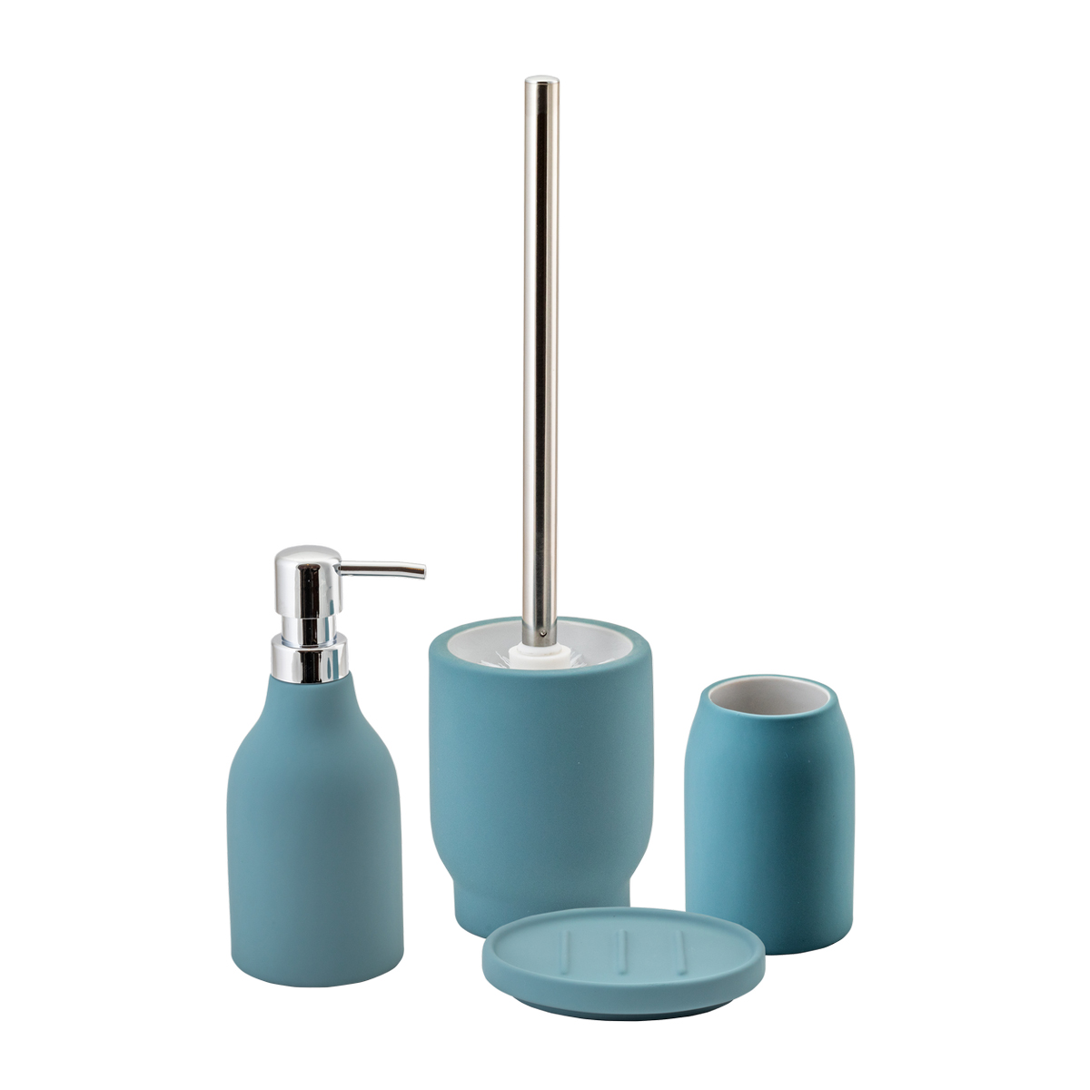 Дозатор для жидкого мыла "unna" керамика/резина (светло-голубой) (1/12) "аквадекор" atc-1204lbl-01