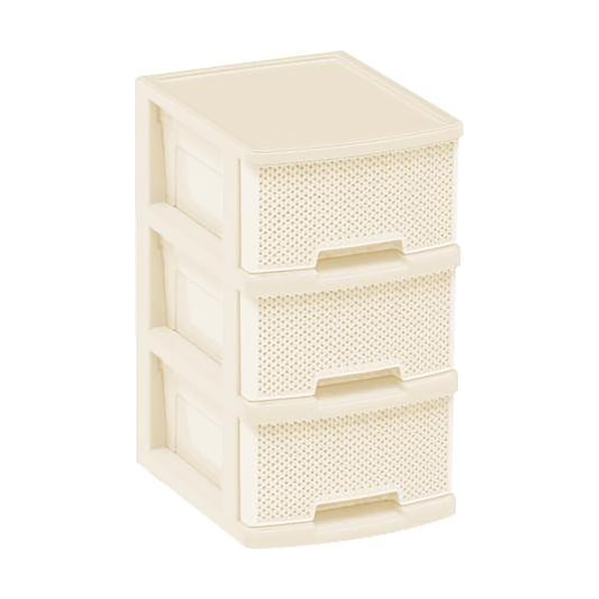 Комод компакт "ajur" 3-х секционный (слон. кость) (1) "branq"  bq3793слк