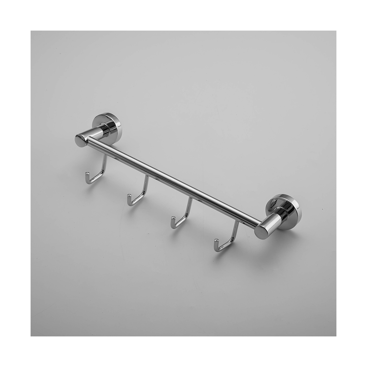 Крючок-вешалка на планке (4 крючка) r15115-4 (нерж.сталь), хром (1/20/40) "frud"