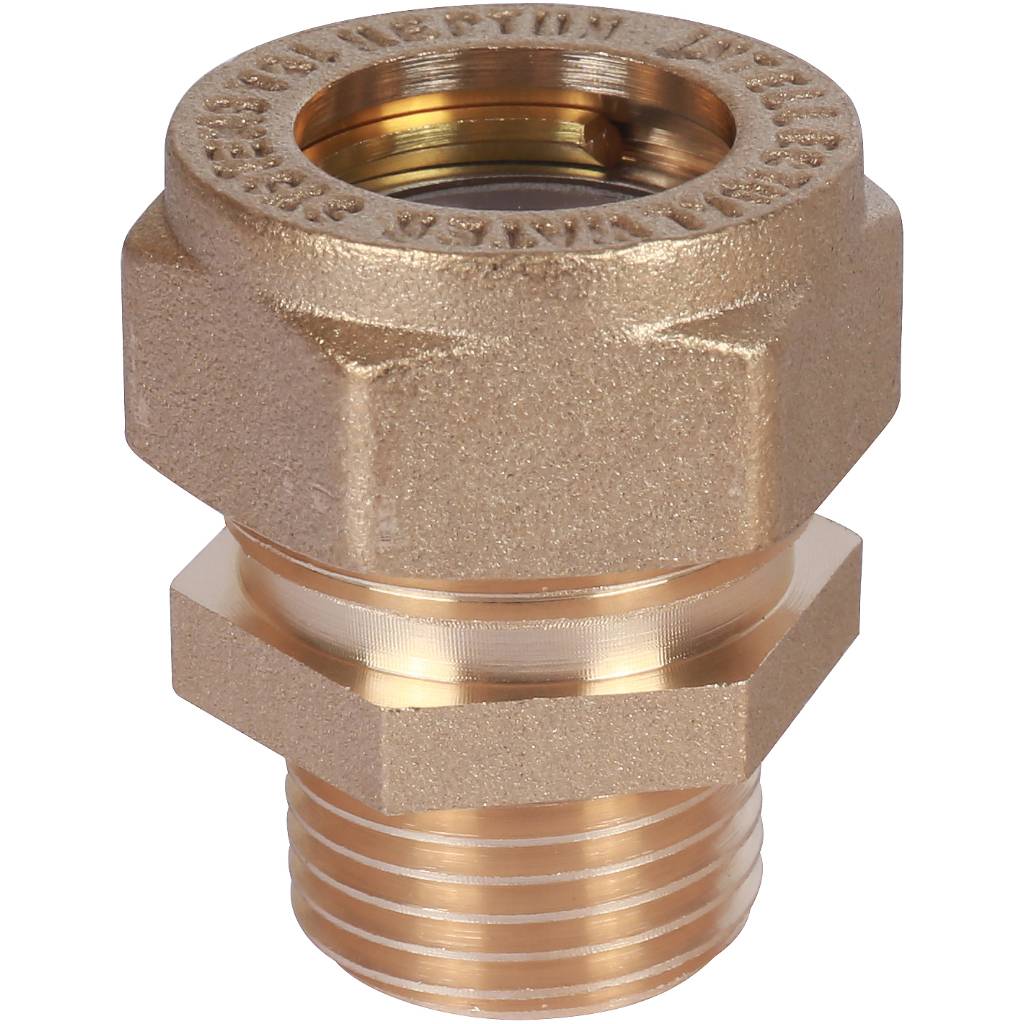 Муфта обжимная (ВР) 15 х 1/2" стальных гофрированных труб Neptun (Stahlmann)