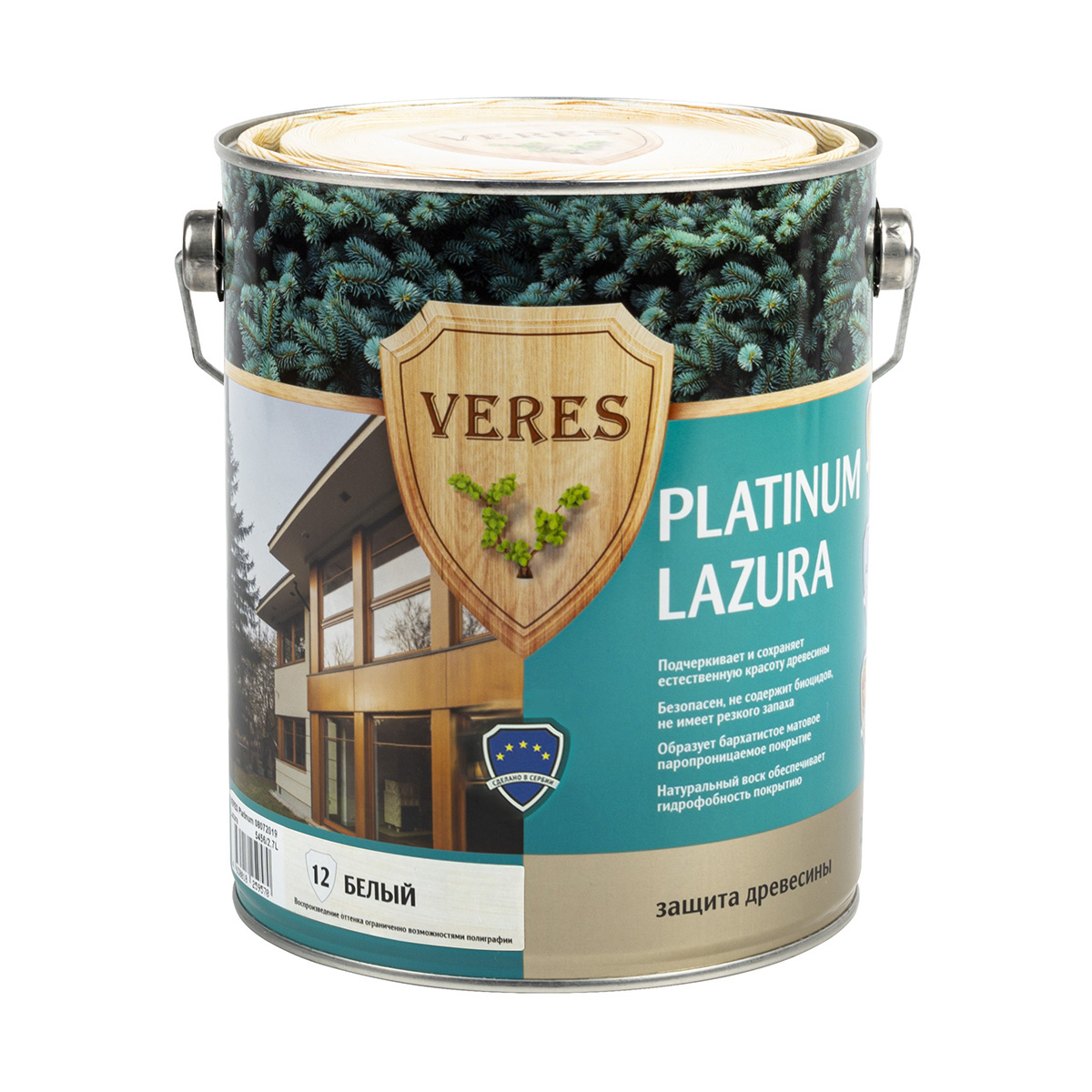Верес платинум №12 белый  2,7 л (1/4) "veres"