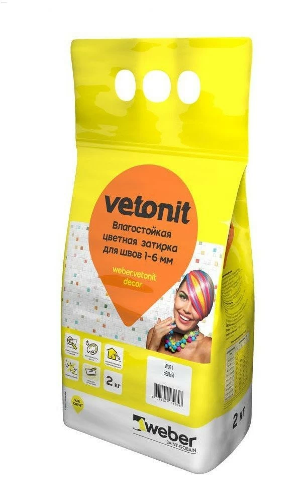 Затирка Weber.Vetonit Decor, антрацит, 2кг