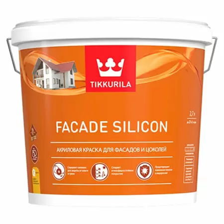 Tikkurila Facade Silicon / Тиккурила Фасад Силикон акриловая краска для фасадов и цоколей