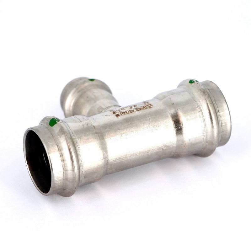 Тройник пресс 28х18х28 нержавеющая сталь Sanpress Inox VIEGA