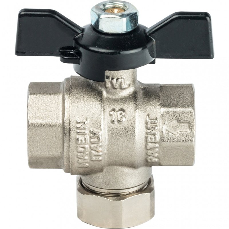 Кран шаровый STOUT ВВ 1/2" с фильтром, бабочка