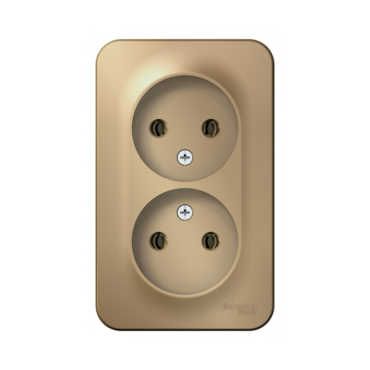 Розетка открыт. уст. "blanca" 2-х местн. 16а, титан (1/10/20) "schneider"