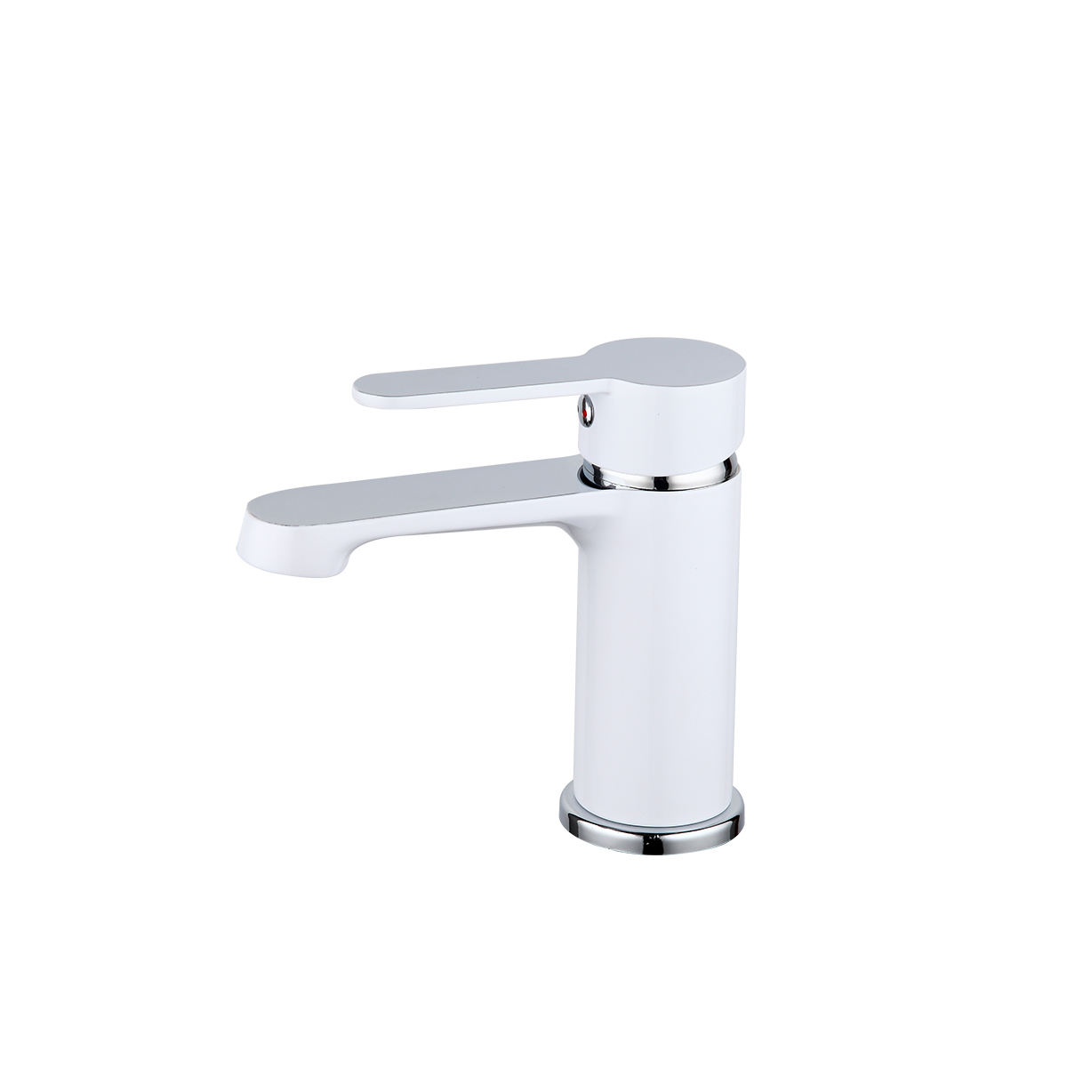 Смеситель для умывальника f1041 монолитный, белый/хром (1/10) "frap"