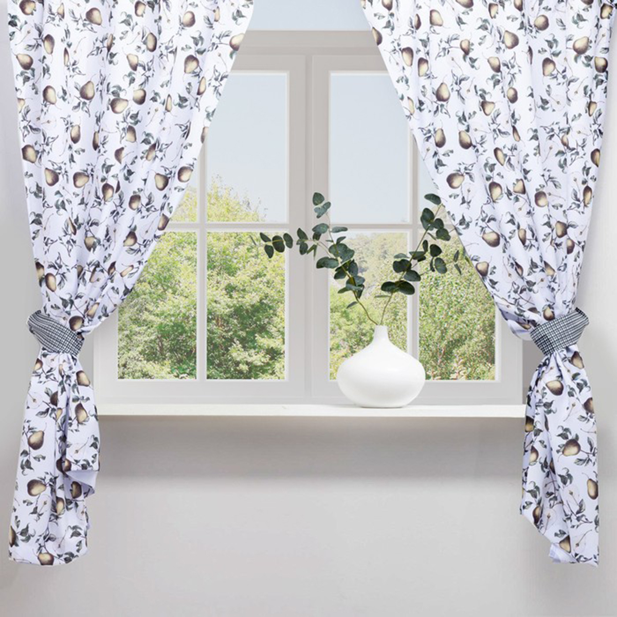Шторы для кухни "груши" 145*180 см компл. 2 шт. с подхватами (1) "этель" 5513584