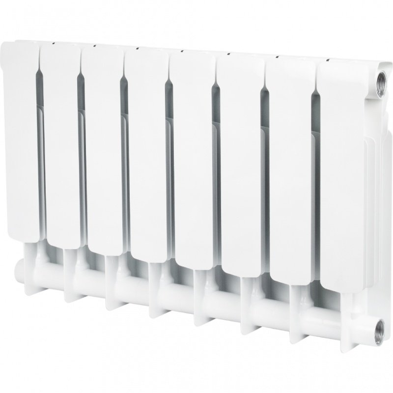 Радиатор STOUT Space 350 мм 8 секций, биметал. (боковое подключение) на 10 кв.м.