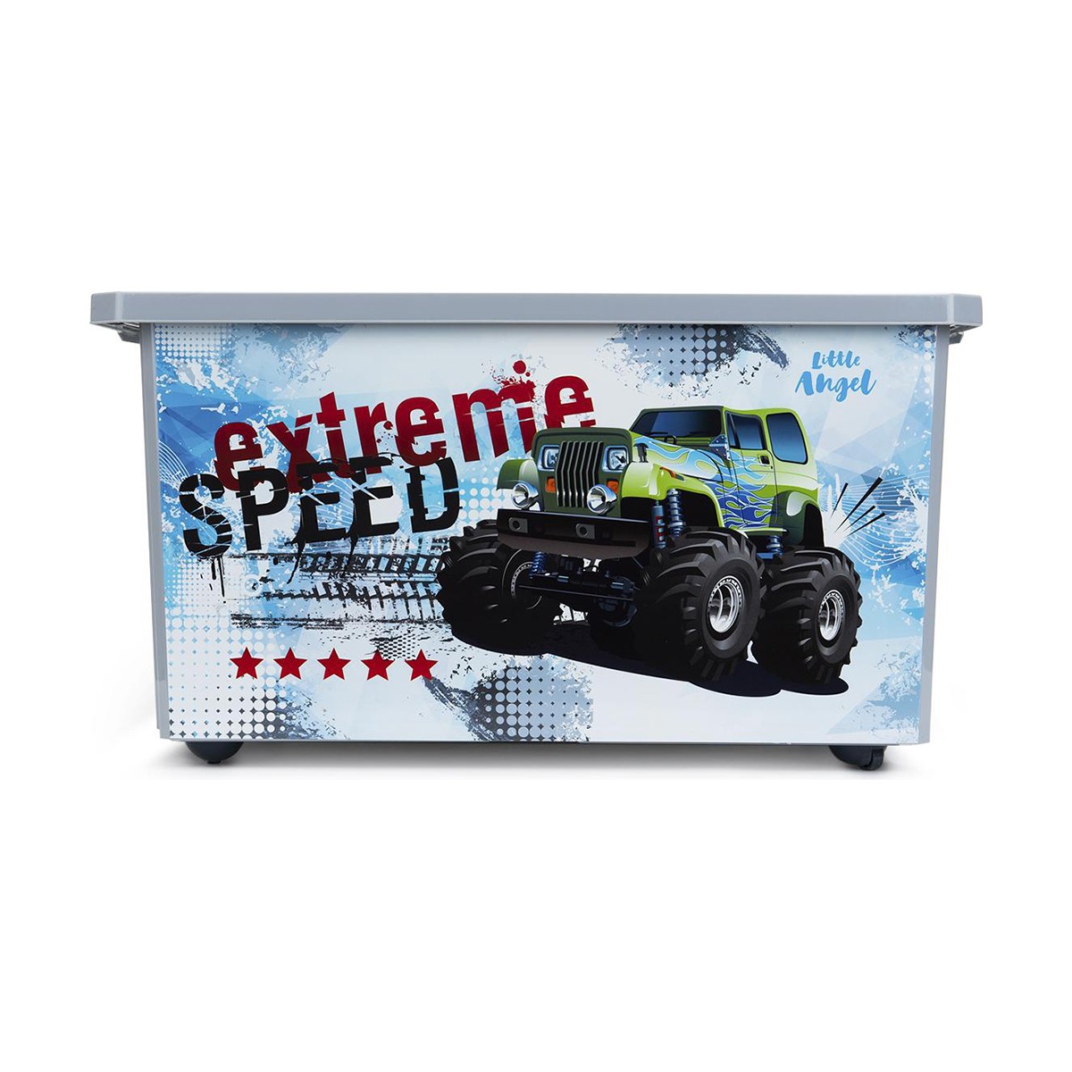 Ящик для игрушек на колесах "супер трак" 57 л (1/5) "little angel"  la1031