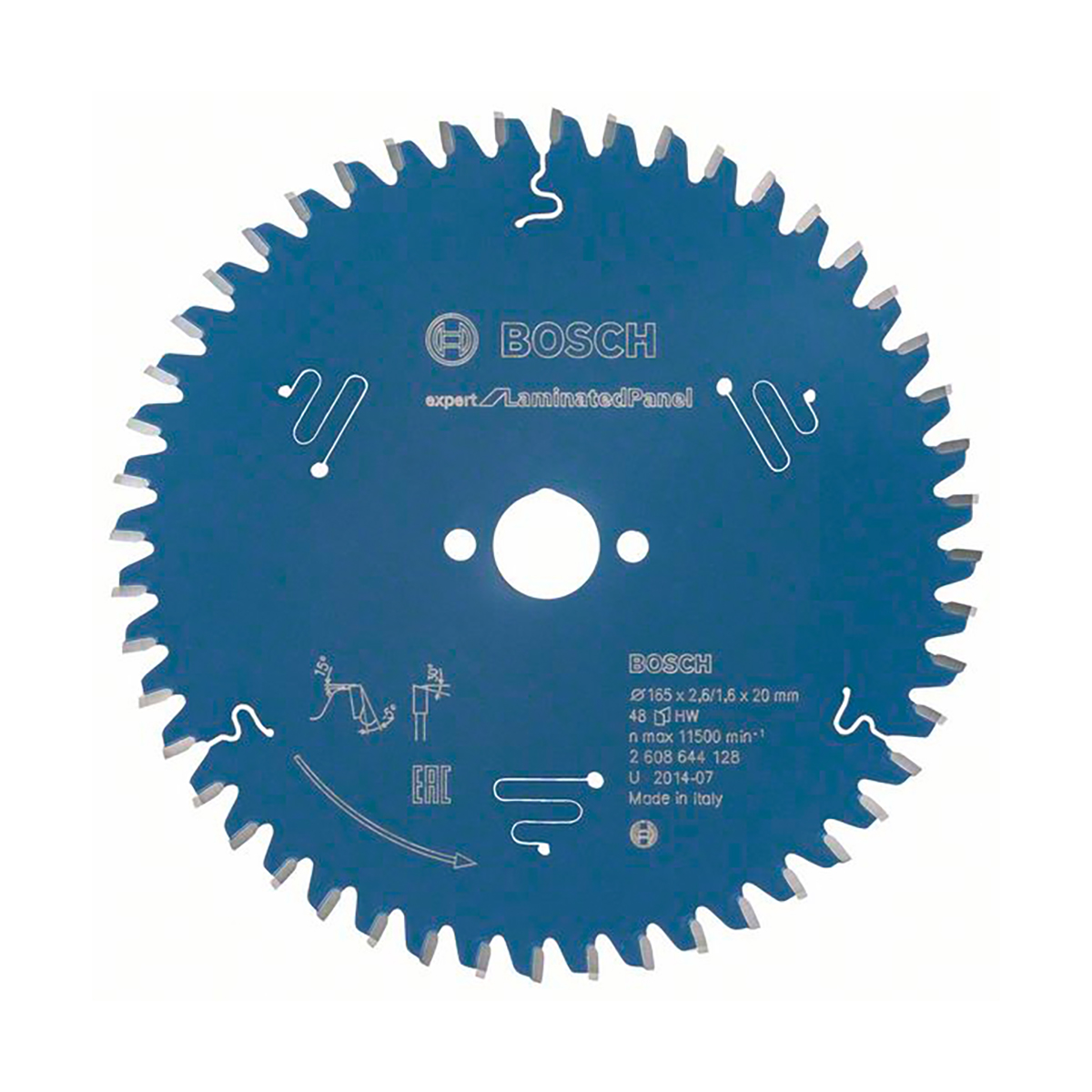 Диск пильный по ламинату "expert for laminated panel" 165 x 20 мм, 48 зубьев (1) "bosch" 2608644128