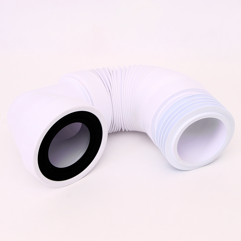 Труба McALPINE фановая L=260-540 мм гофр. угол 90 с манжетой, вход 97-107 мм, выход 110 мм трубы