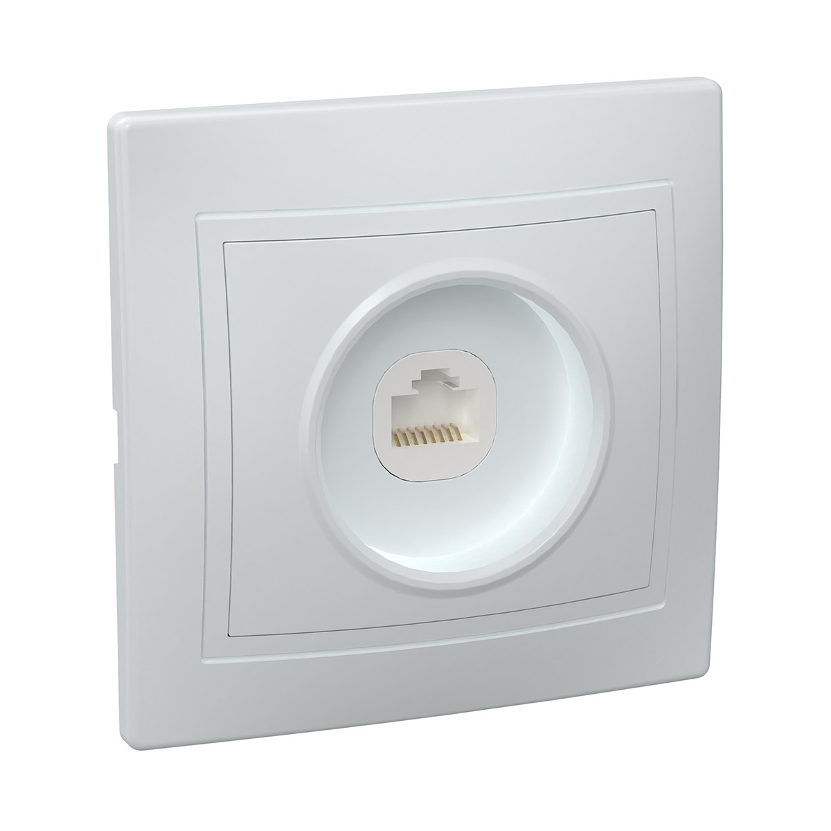 Розетка компьютерная "кварта" 1 местн. рк10-кб, rj45, белый (1/10/200) "iek"