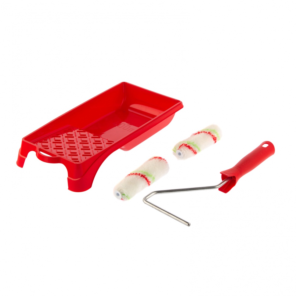 Малярный набор для работ с эмалями: кювета 150 мм х 290 мм и мини-валик 110 мм Сибртех (80453)