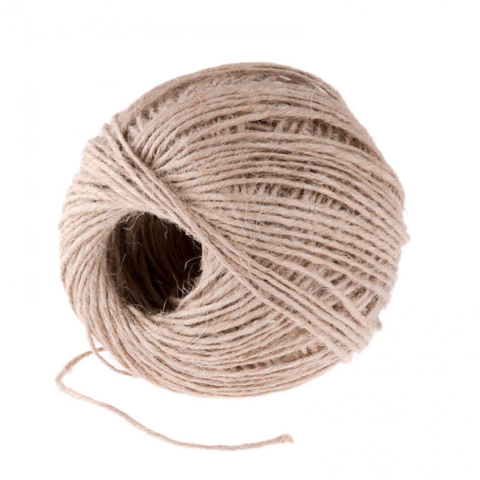 Шпагат джутовый, 1.5 мм, L 90 м, 4-ниточный, Сибртех (93877)