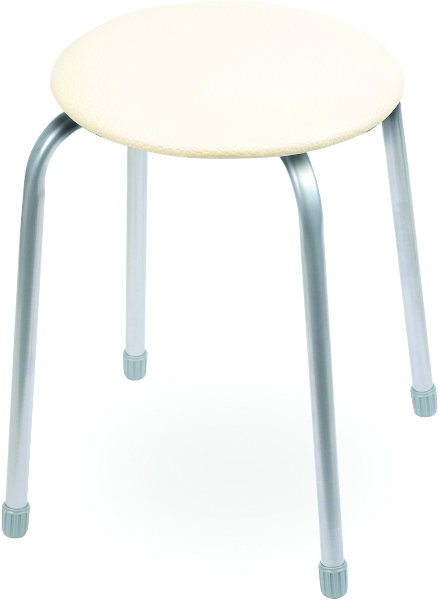 Табурет "классика 2" круглое сиденье d=32 см (1/10) слоновая кость  "ника"