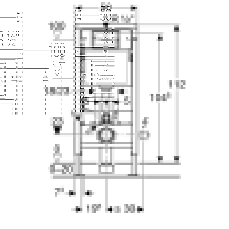 Модуль Geberit Duofix Basic 112 см, c двойной кнопкой Delta мат хром, с бачком Delta 12 см