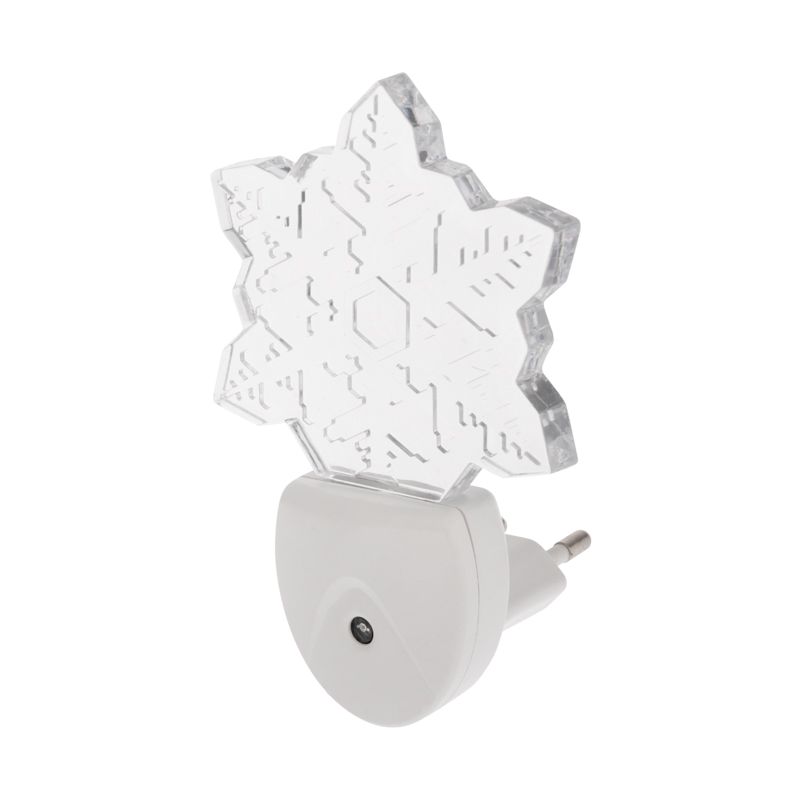 Ночник светодиод. "rexant" снежинка, свечение мультиколор 7 цветов (1/60) 75-0317