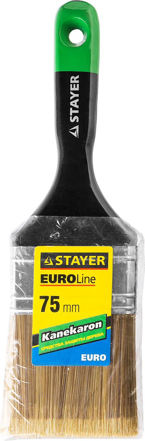 STAYER UNIVERSAL-ARTEX, 75 мм, 3″, искусственная щетина, деревянная ручка, для высокотекучих ЛКМ, плоская кисть (0106-075)
