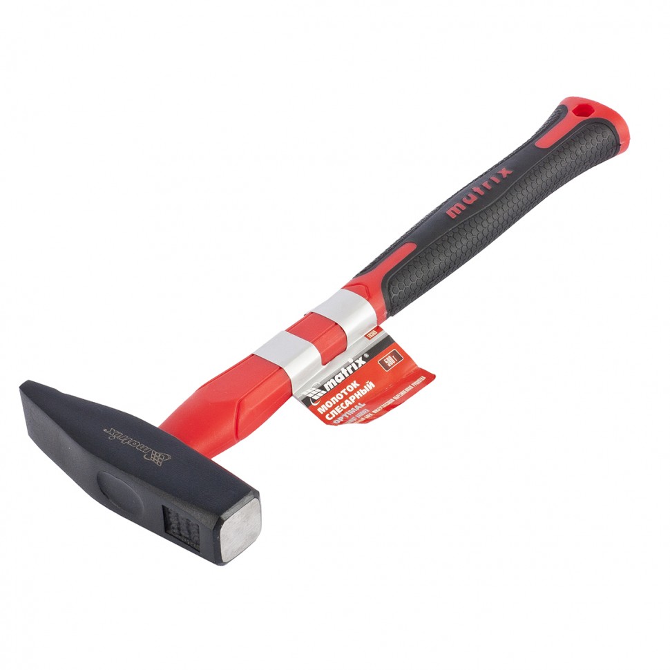 Молоток слесарный optimal, 500 г, фибергласовая обрезиненная рукоятка, квадратный боек Matrix (10369)