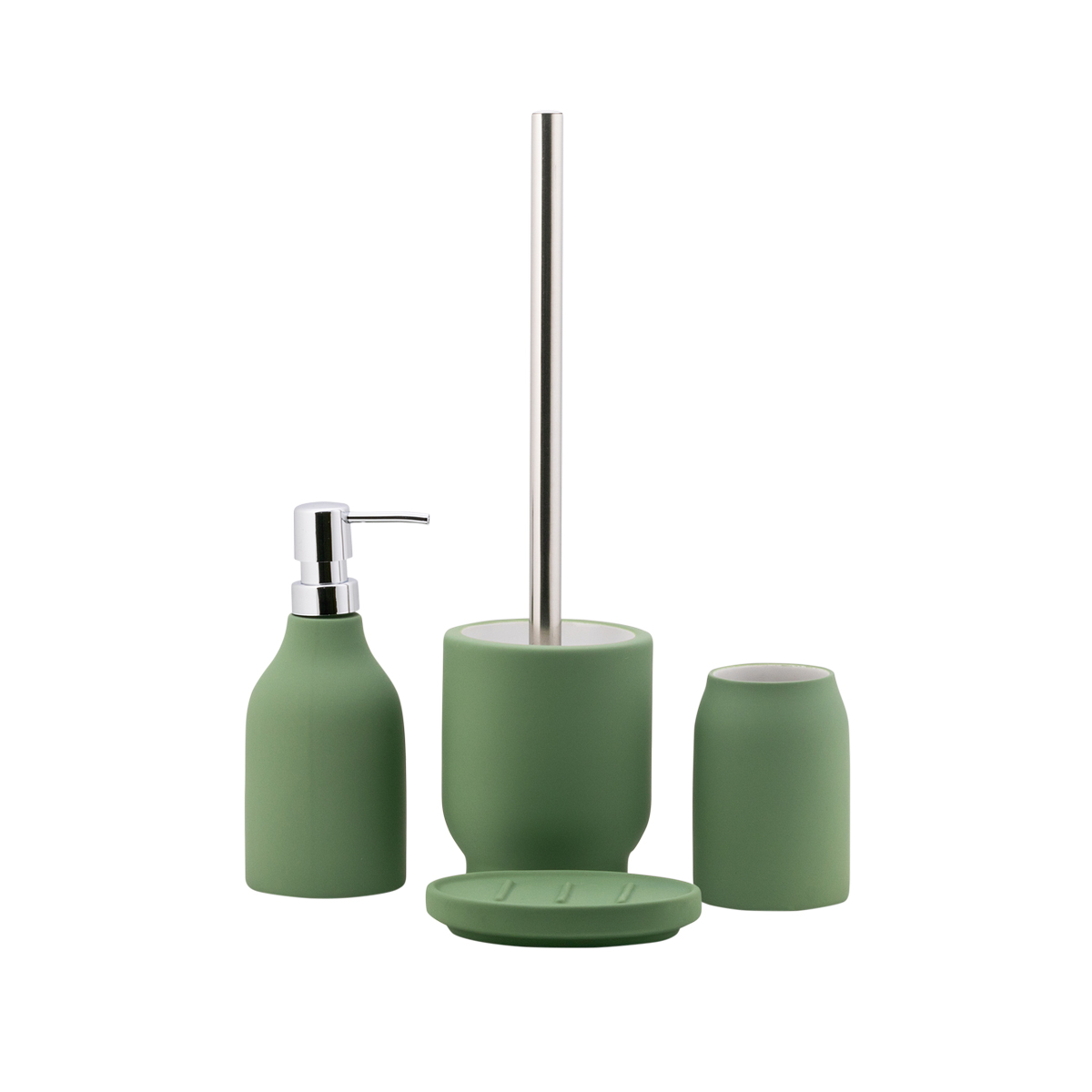 Мыльница "unna" керамика/резина (оливковый) (1/12) "swensa" swtc-1204olv-04