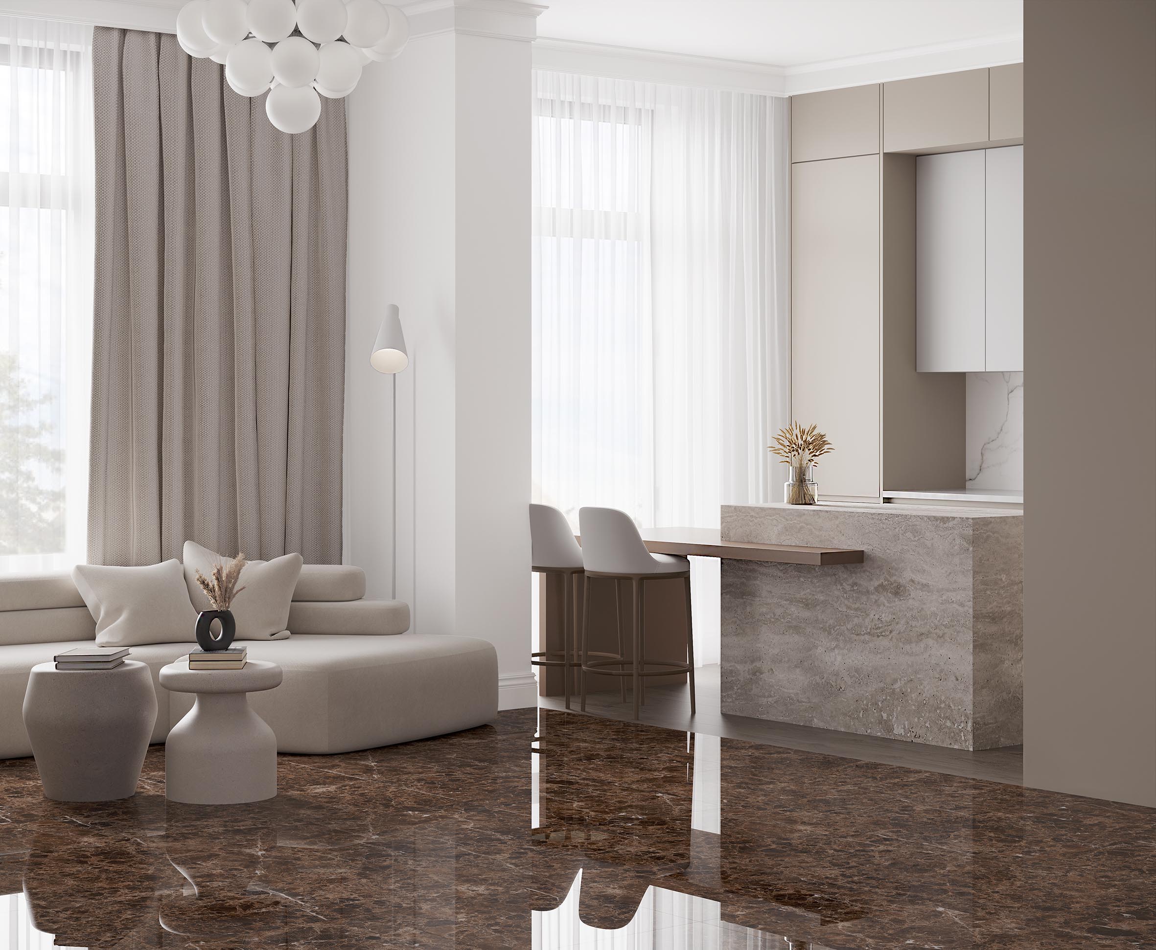 Emperador brown керамогранит полированный 60x120