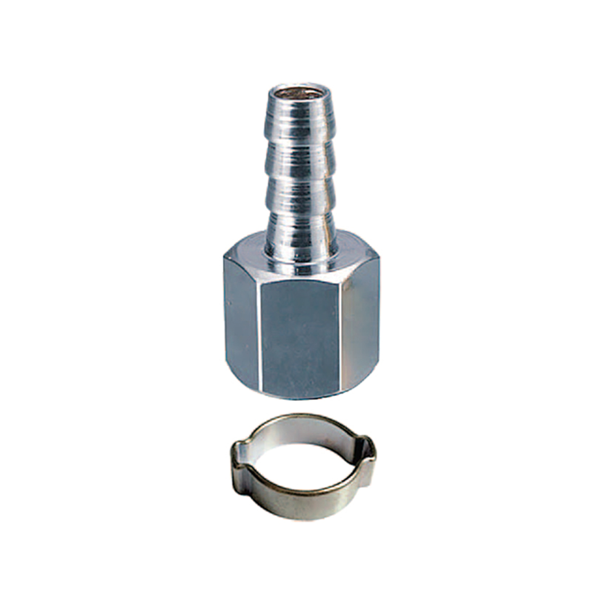 Переходник для компрессора (1/4"f - елочка 10 мм) с обжим. кольцом (1) "fubag" 180252