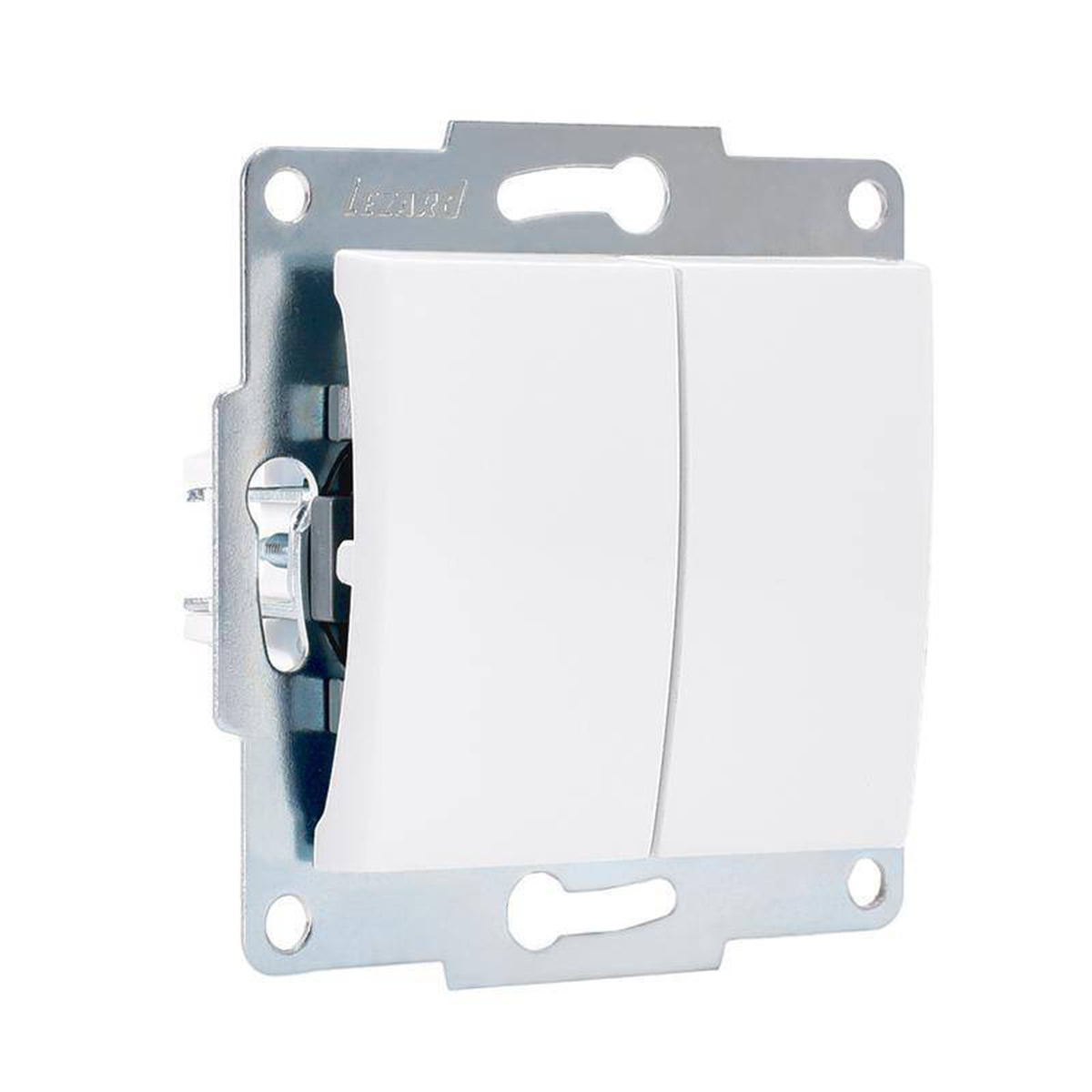 Выключатель "karina" 2-х кл. (механизм) белый (1/10/120) "lezard" 707-0288-101