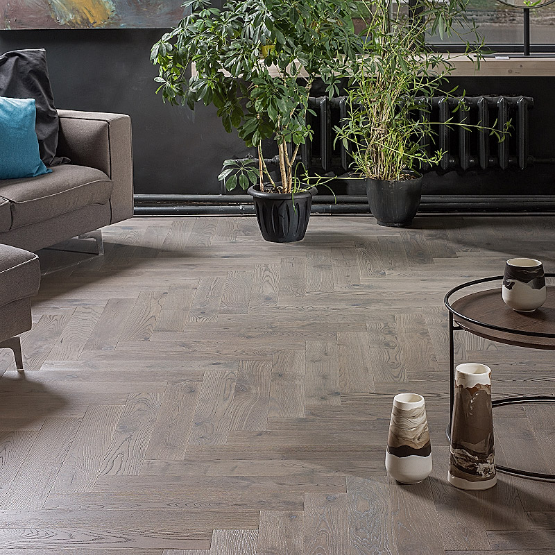 Coswick Английская ёлка 3-х слойная T&G шип-паз (90°) 1274-3232 Нормандский бриз (Порода: Ясень)