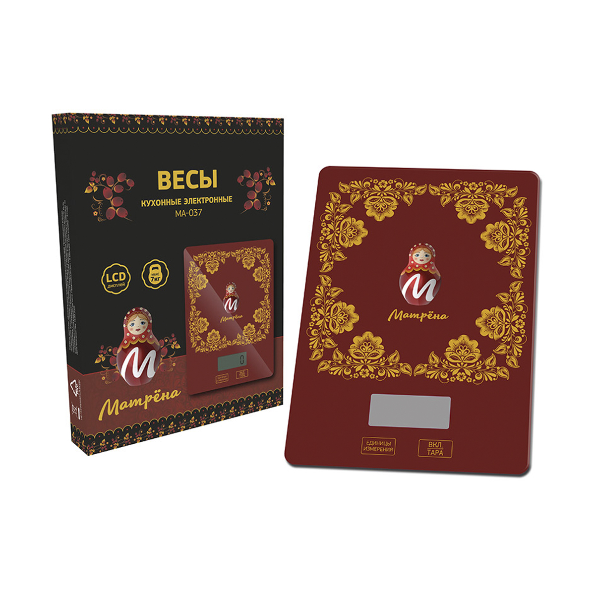 Весы кухонные электронные "матрёна" ма-037 до 7 кг (1/12)