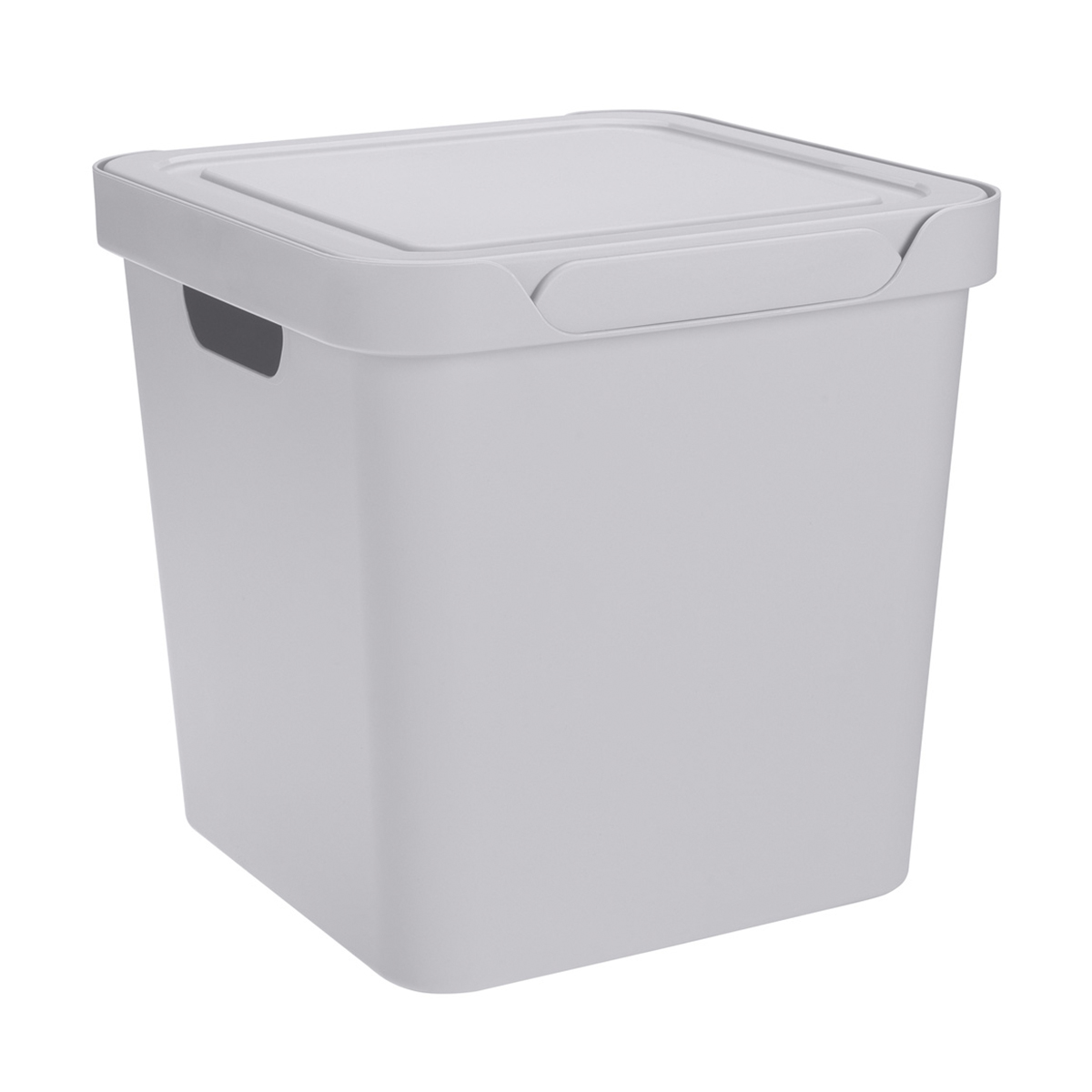 Ящик универс. с крышкой "luxe" 286*286*286 мм 18 л (светло-серый) (1/6) "бытпласт"