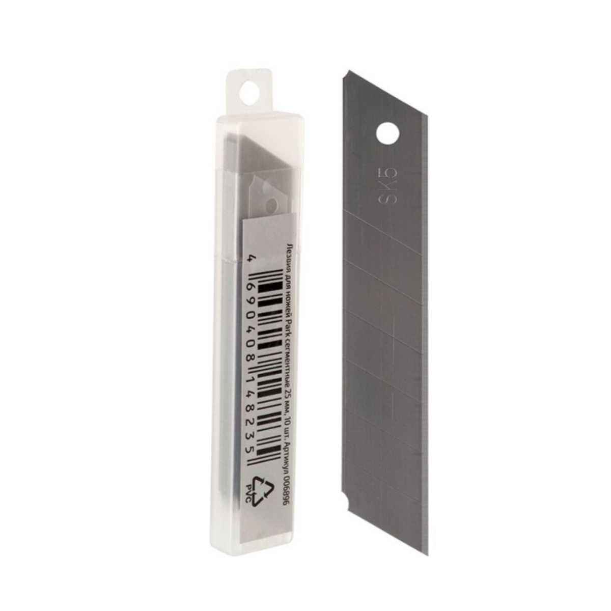 Лезвия запасные для ножа пистолетного 25 мм  набор 10 шт. (1/10/100) "park"