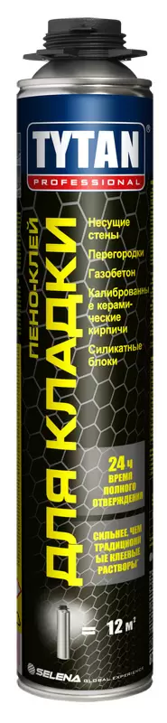 Tytan Professional / Титан полиуретановый пено клей для кладки блоков